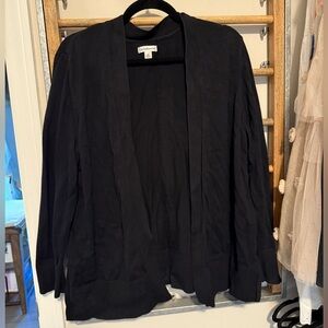 Women’s Croft & Barrow Black Open Front Cardigan